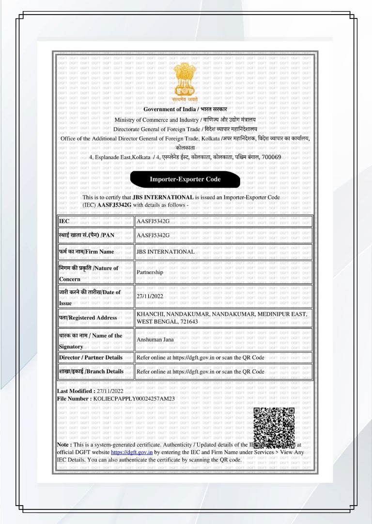 Certification JBS International